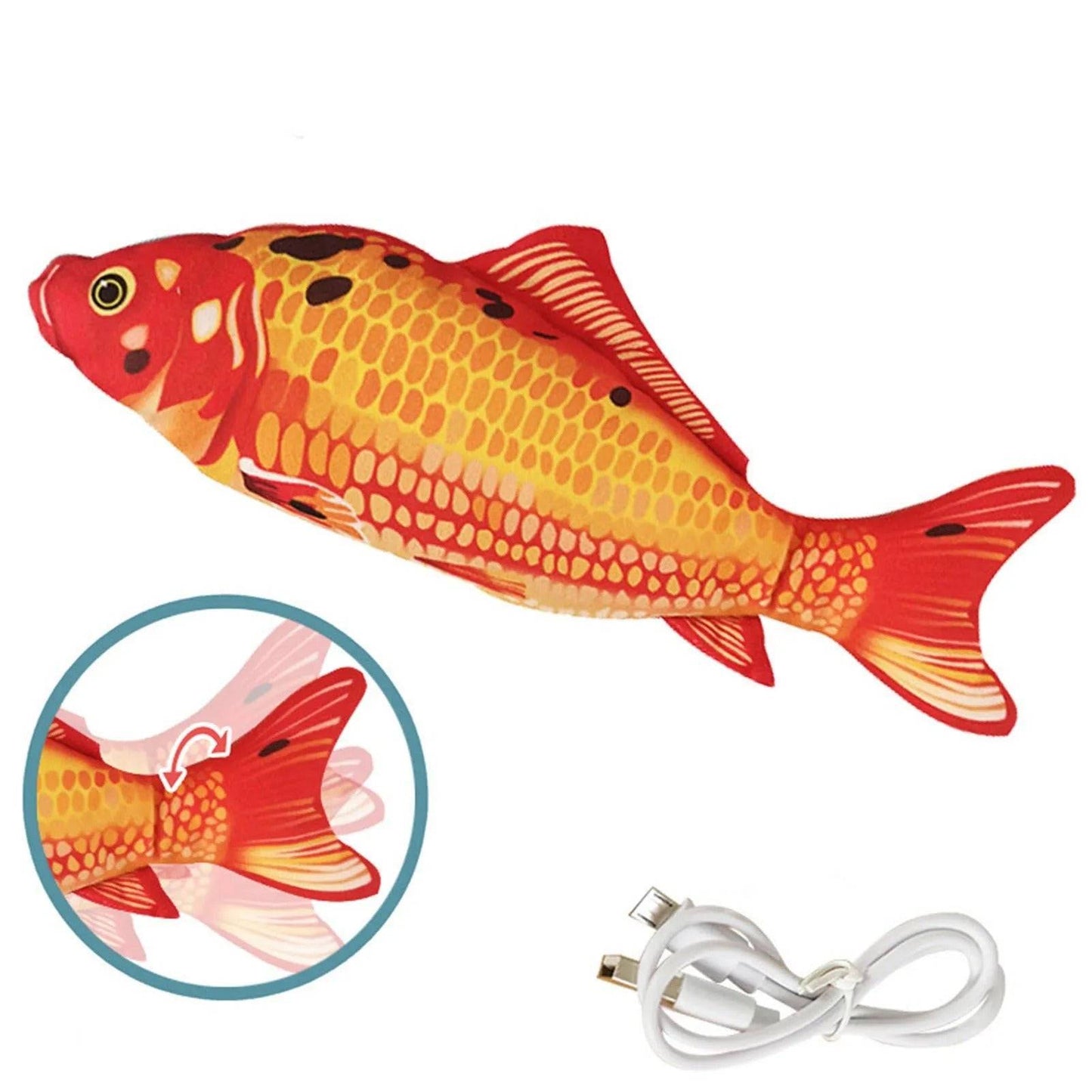 Electric Interactive Cotton Toy for Cats Fish Lifelike