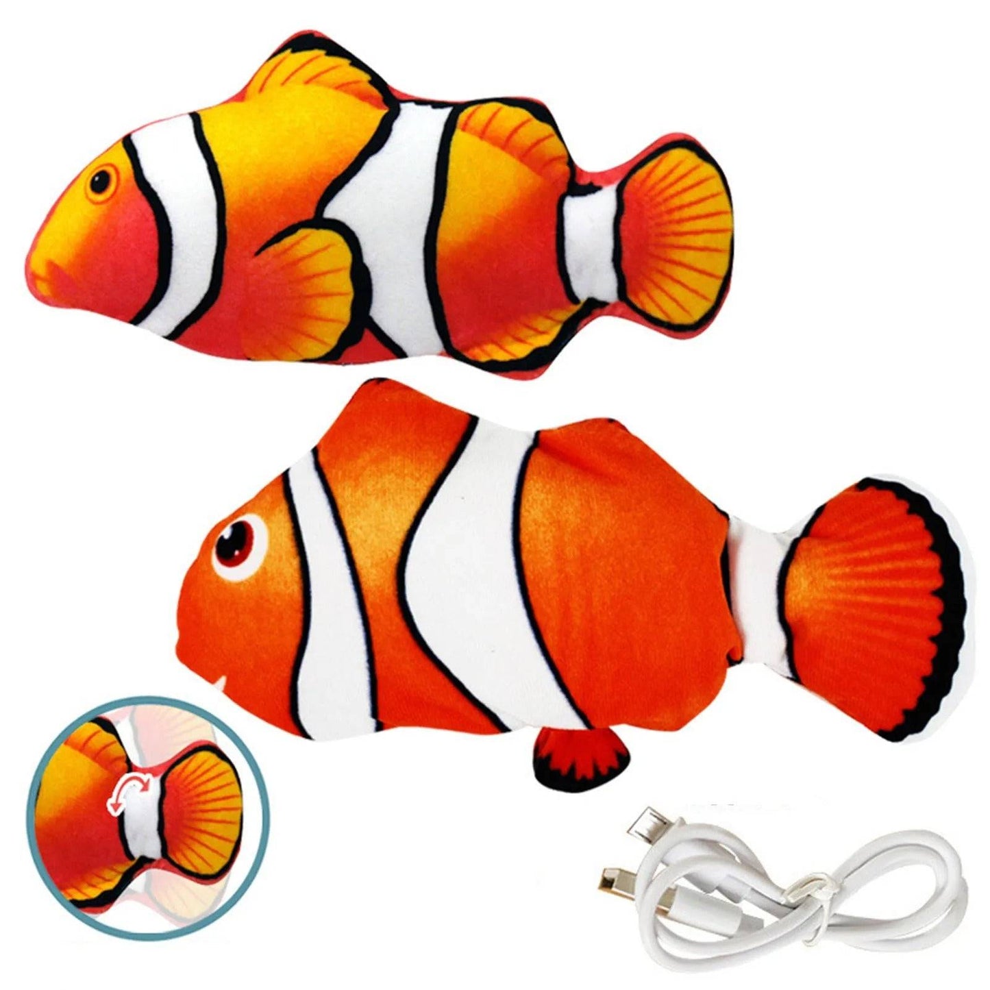 Electric Interactive Cotton Toy for Cats Fish Lifelike