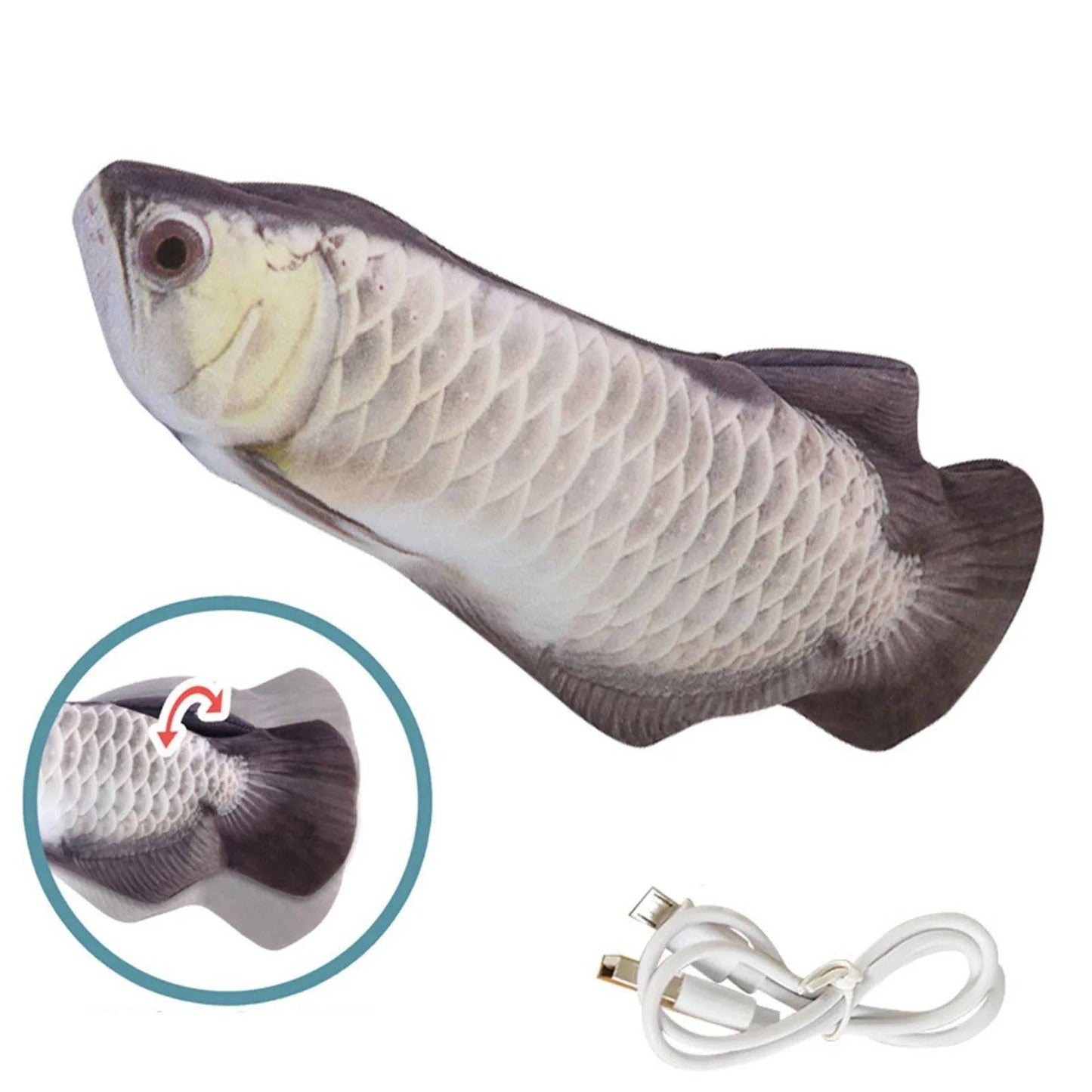 Electric Interactive Cotton Toy for Cats Fish Lifelike
