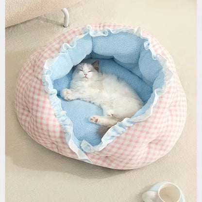 Cozy Plush Bed for Cats & Dogs Warmth