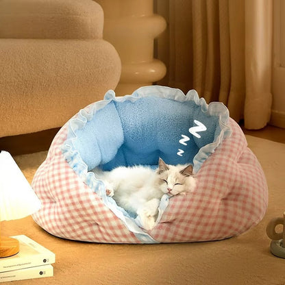 Cozy Plush Bed for Cats & Dogs Warmth