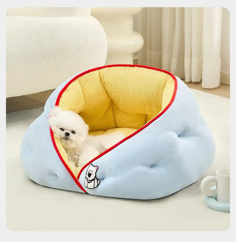 Cozy Plush Bed for Cats & Dogs Warmth