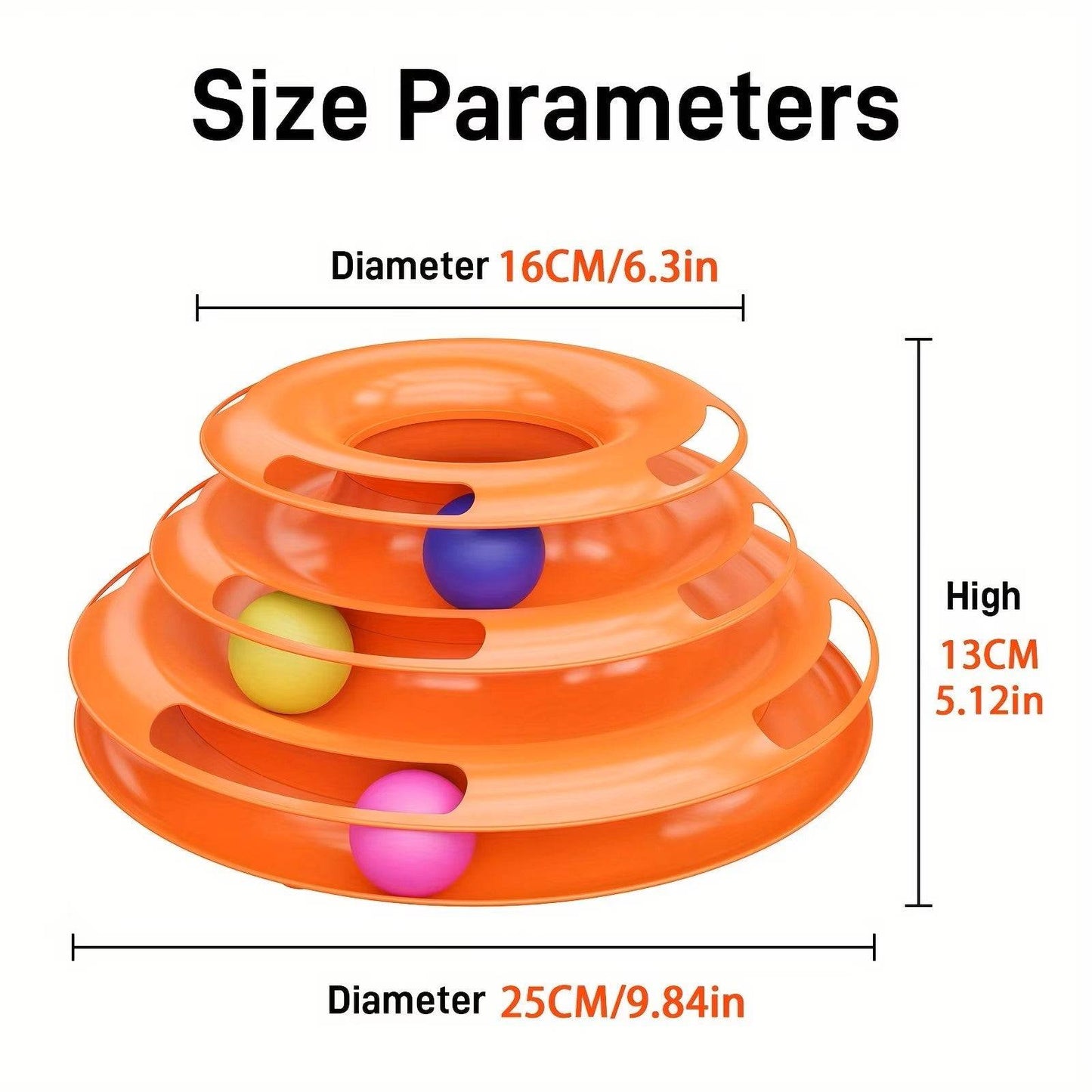 Interactive Ball Toy for Cats Entertained Layer Tower